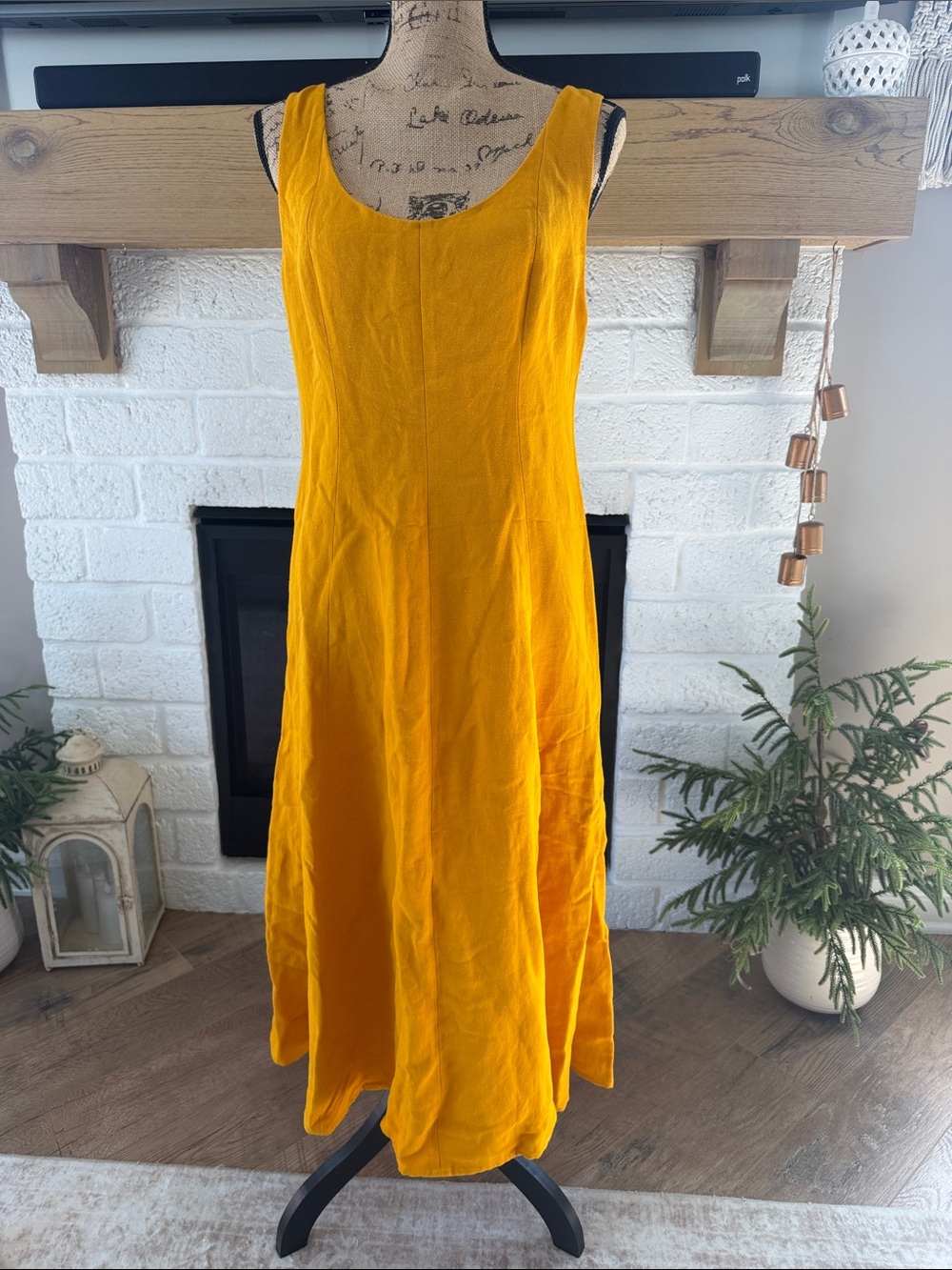 Vince Mustard Yellow Scoop Neck Maxi Dress - Picture 1 of 5